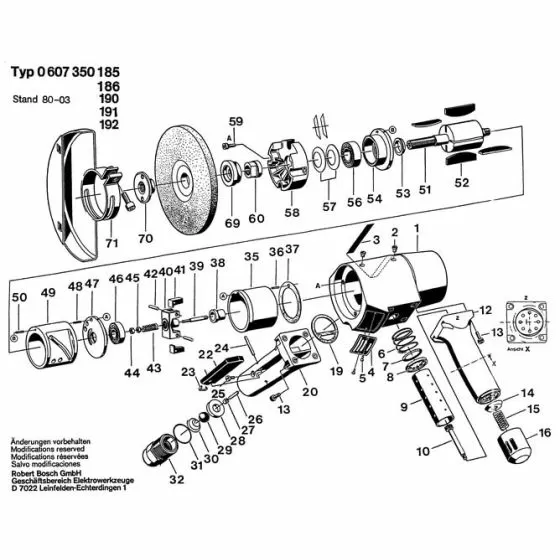 Bosch 0607350187 Spare Parts List