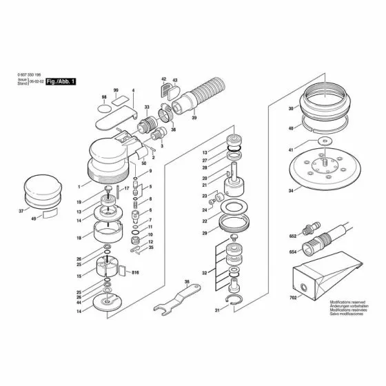 Bosch 170 WATT-SERIE SPINDLE 3609202454 Spare Part Type: 0607350196