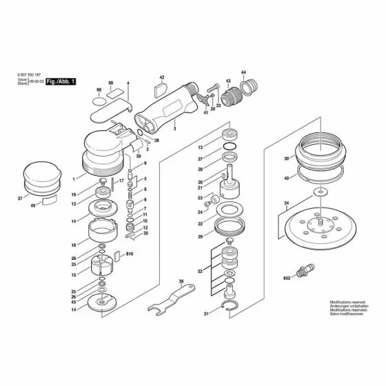 Bosch 170 WATT-SERIE Spare Parts List Type: 0607350197