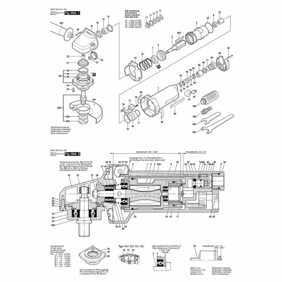 Bosch 550 WATT-SERIE CLAMPING-FLANGE 5/8"-FL+B 3603340501 Spare Part Type: 607352106