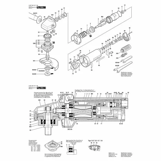 Bosch 550 WATT-SERIE COVER PLATE 3600591000 Spare Part Type: 607352108
