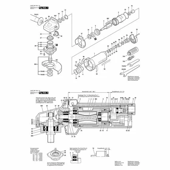 Bosch 550 WATT-SERIE REFERENCE PLATE 3601119238 Spare Part Type: 607352110