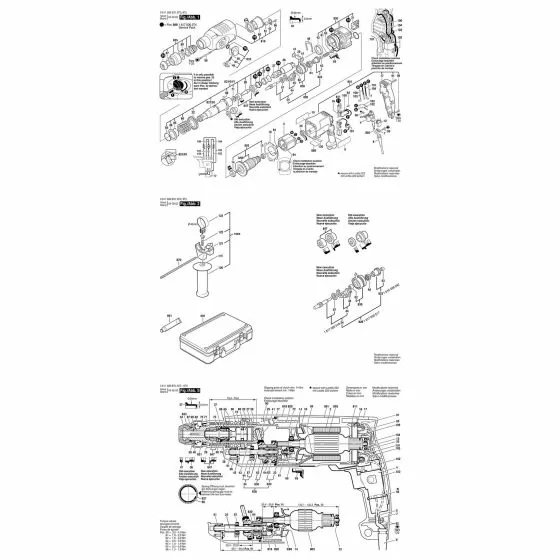 Bosch GBH 24 VFR Spare Parts List Type: 611246566