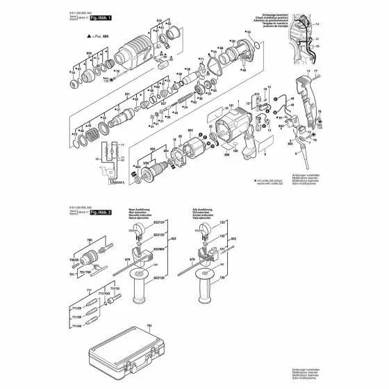 Bosch GBH 4-32 DFR SCREW PLATE 1610099008 Spare Part Type: 3611C32101