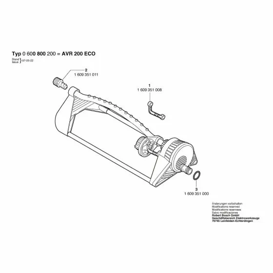 Bosch AVR 220 MASTER Spare Parts List Type: 0 600 800 205