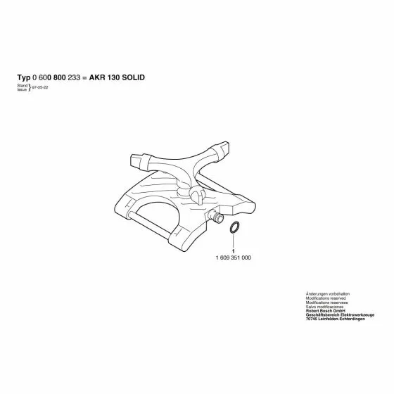 Bosch AKR 130 SOLID Spare Parts List Type: 0 600 800 233