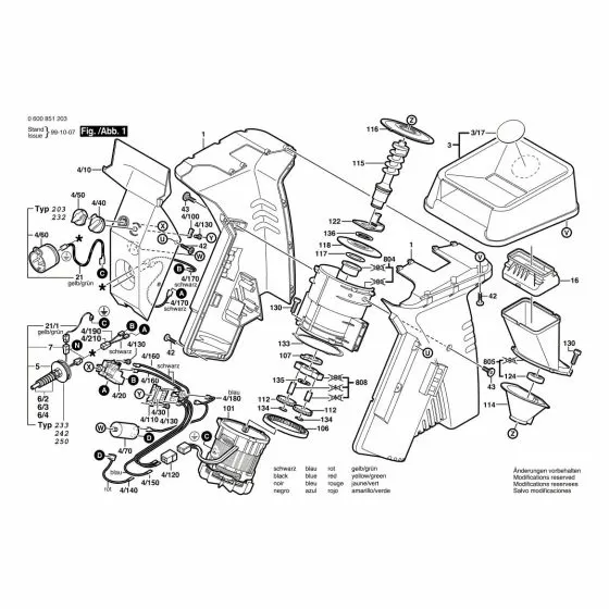 Bosch AXT 1600 HP Spare Parts List Type: 0 600 851 203