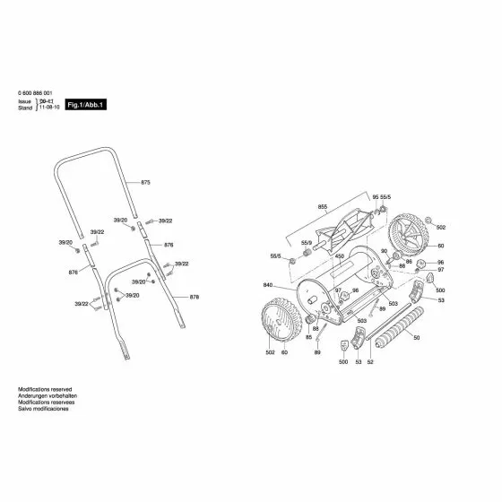 Bosch AHM 30 Spare Parts List Type: 0 600 886 001