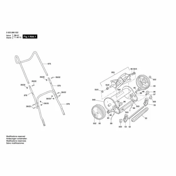 Bosch AHM 38 C Roller F016L57432 Spare Part Type: 0 600 886 102