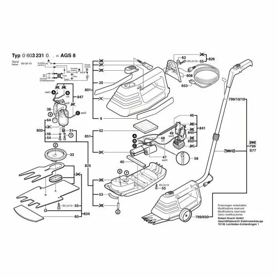 Bosch ---- Spare Parts List Type: 0 603 231 001