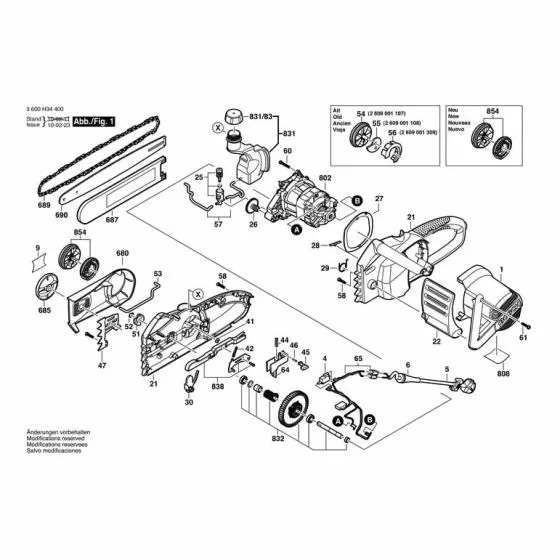 Bosch AKE 30 SDS TORX OVAL-HEAD SCREW 4x12 2603490021 Spare Part Type: 3600H34471
