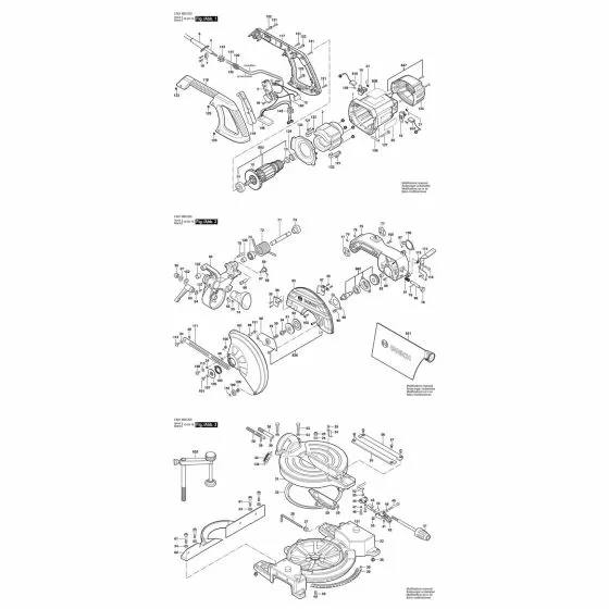 Bosch GCM 10 J Spare Parts List Type: 3601M20270