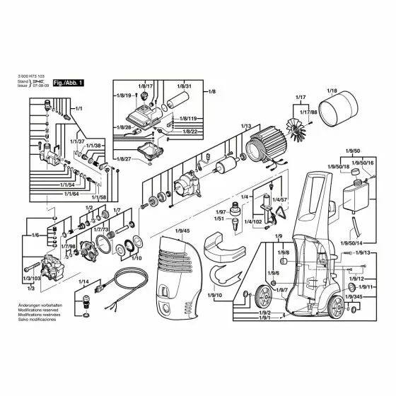 Bosch ---- Spare Parts List Type: 3 600 873 103