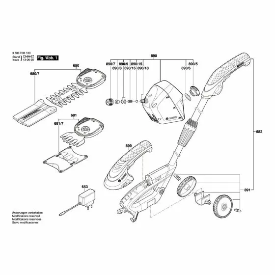 Bosch ISIO Spreader Assembly 2609006066 Spare Part Type: 3 600 H33 100