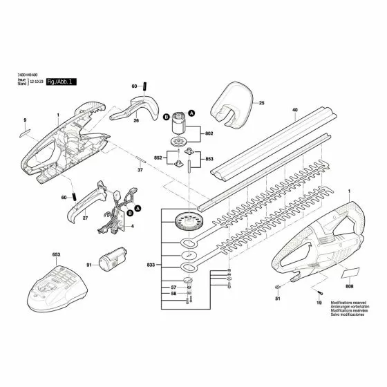 Bosch AHS 35-15 LI Show in Illustration 2607225513 Spare Part Type: 3 600 H49 B00