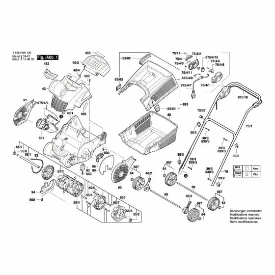 Bosch AVR 1100 Spare Parts List Type: 3 600 H8A 100