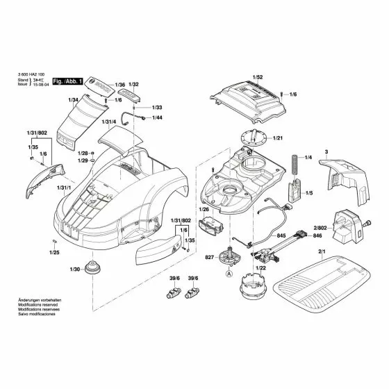 Bosch --- Spare Parts List Type: 3 600 HA2 100