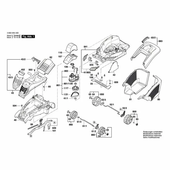 Bosch --- Spare Parts List Type: 3 600 HA4 305