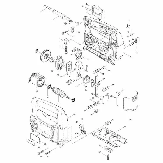 Makita 4324 GEAR COMPLETE 4324 153260-4 Spare Part