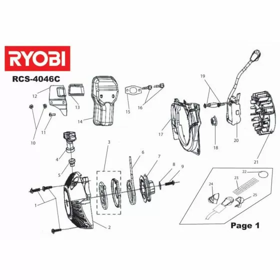 Ryobi RCS4046C BAND,BRAKE Not Available Spare Part