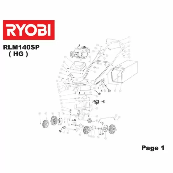 Ryobi RLM140SPHG Type: 5133001728 SPARK PLUG HLM140SP 5131016845 Spare Part