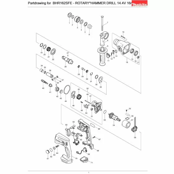 Makita BHR162SFE TERMINAL 14.4V MODELS ONLY 643867-9 Spare Part