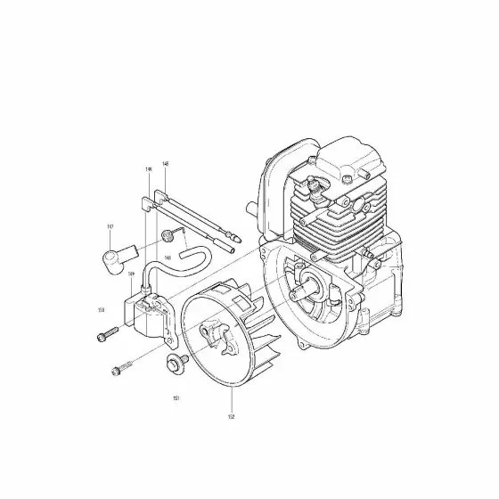 Makita BHX2500 SCREW ASS'Y M5X14 0043605140 Spare Part