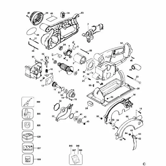 Dewalt DW936K Spare Parts List Type 1