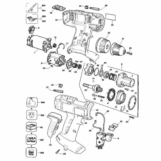 Dewalt DW912K Spare Parts List Type 4