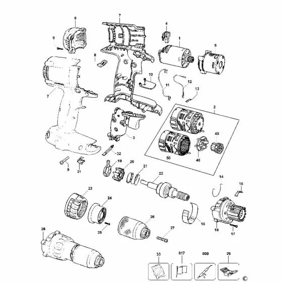 Dewalt DW981 Spare Parts List Type 10