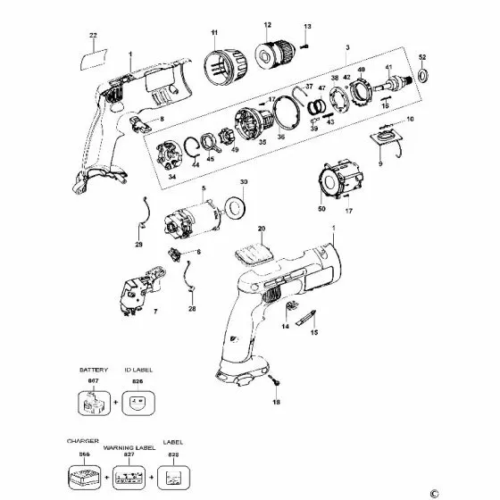 Dewalt DW998 Spare Parts List Type 5