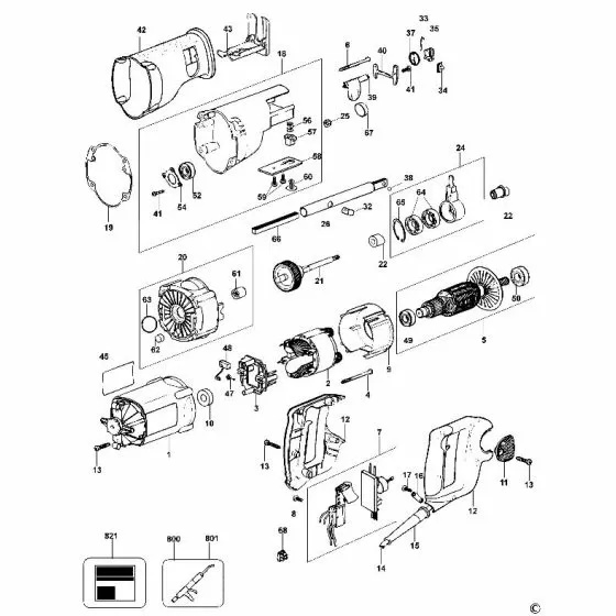 Dewalt DW302 Spare Parts List Type 1