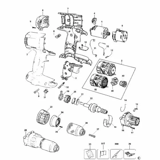 Dewalt DW981 Spare Parts List Type 11