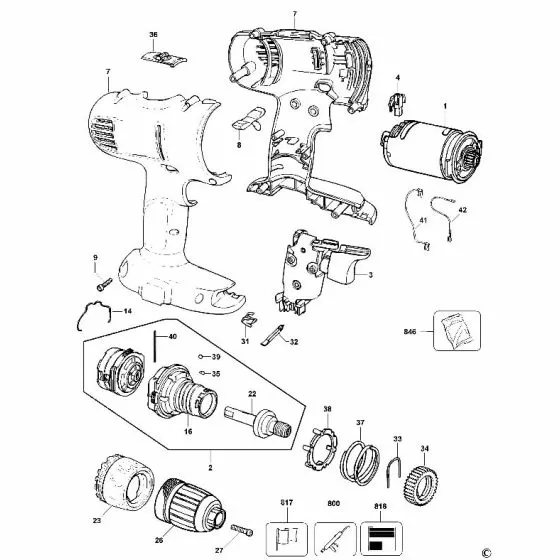 Dewalt DW956 Spare Parts List Type 11