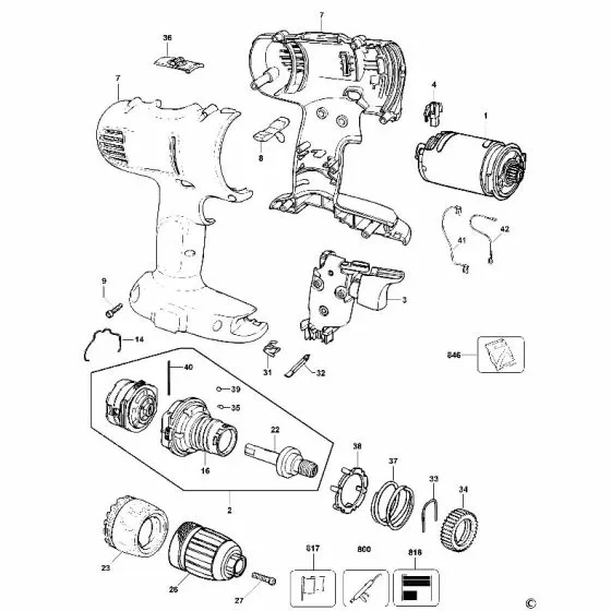 Dewalt DW957 Spare Parts List Type 11