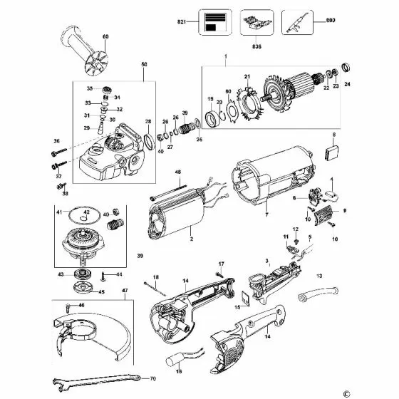 Dewalt D28400 Spare Parts List Type 1