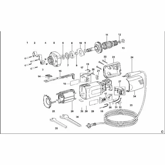 Dewalt D28885 Spare Parts List Type 1