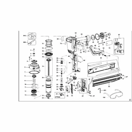 Dewalt D51430 Spare Parts List Type 1