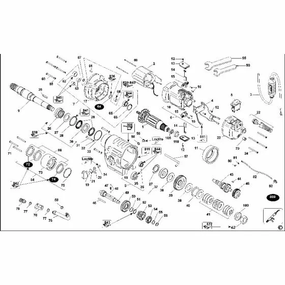 Dewalt D21585 Spare Parts List Type 1