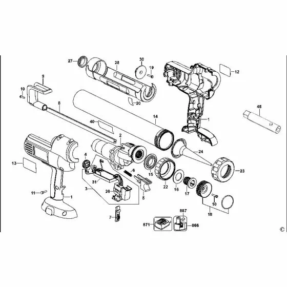Dewalt DC547 Spare Parts List Type 11