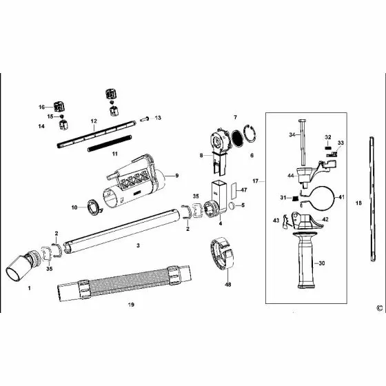 Dewalt D25301D Spare Parts List Type 1