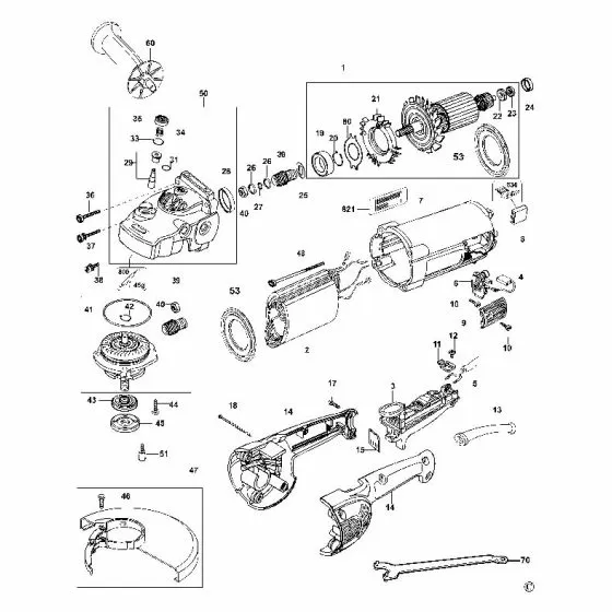 Dewalt D28401 Spare Parts List Type 3