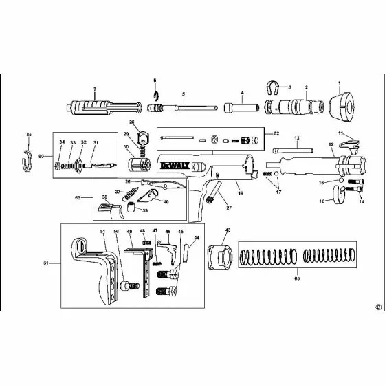 Dewalt DDF2120400 Spare Parts List Type 1