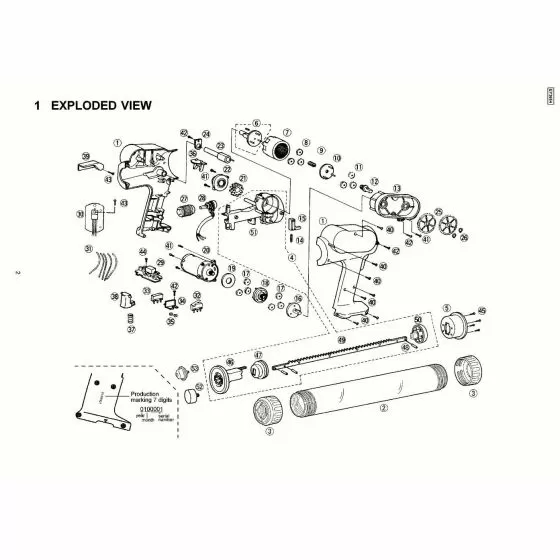 Panasonic EY3654 Spare Parts List