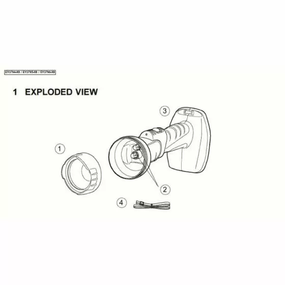 Panasonic EY3794 HEAD LAMP COVER WEY3794Y0548 Spare Part