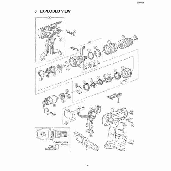 Panasonic EY6950 DISCONTINUED WEY6813L1927 Spare Part
