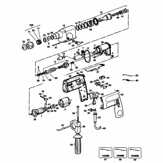 Black & Decker P8018 Spare Parts List Type: 1