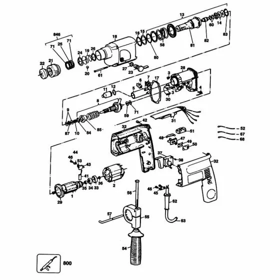 Black & Decker P8020 Spare Parts List Type: 3