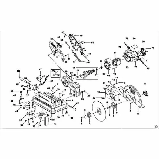 Black & Decker KTM355 CAPACITOR 5140063-25 Spare Part Type: 1