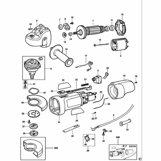Black & Decker AST6 Spare Parts List Type: 3